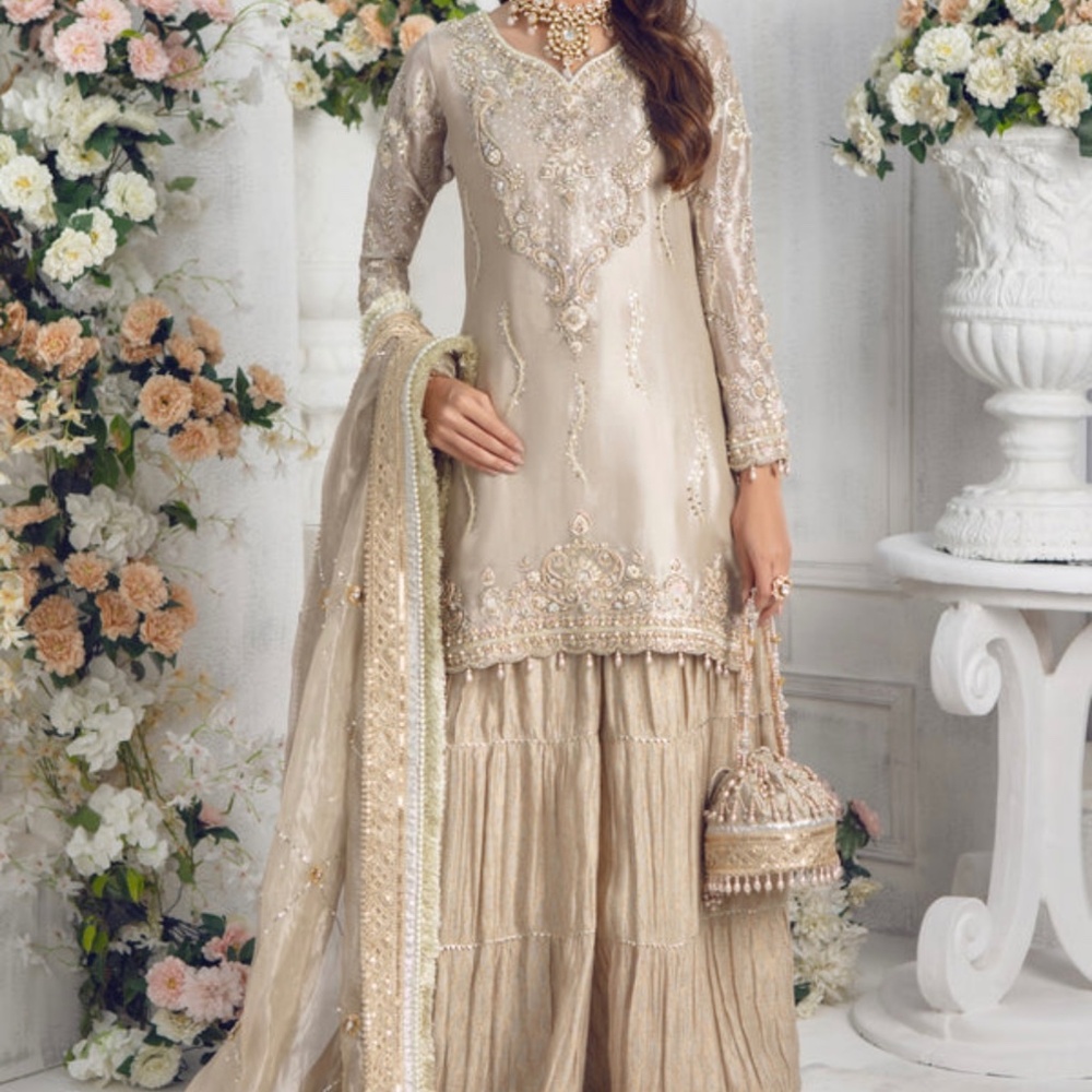 Sarosh Salman Petra Nikkah Wedding Engagement Pakistani Dress